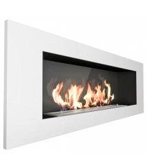 Биокамин Эллиот / Elliot 1200 с белой рамкой со стемалитом (ZeFire)
